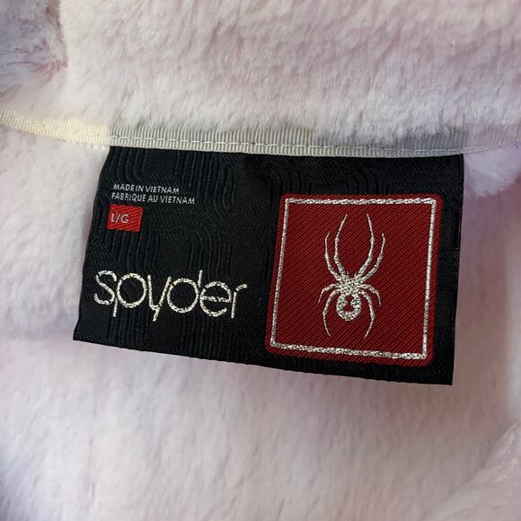 Spyder Core Sweater Fleece Lined Jacket Women's L Pink Full Zip Warm Winter - Picture 4 of 12